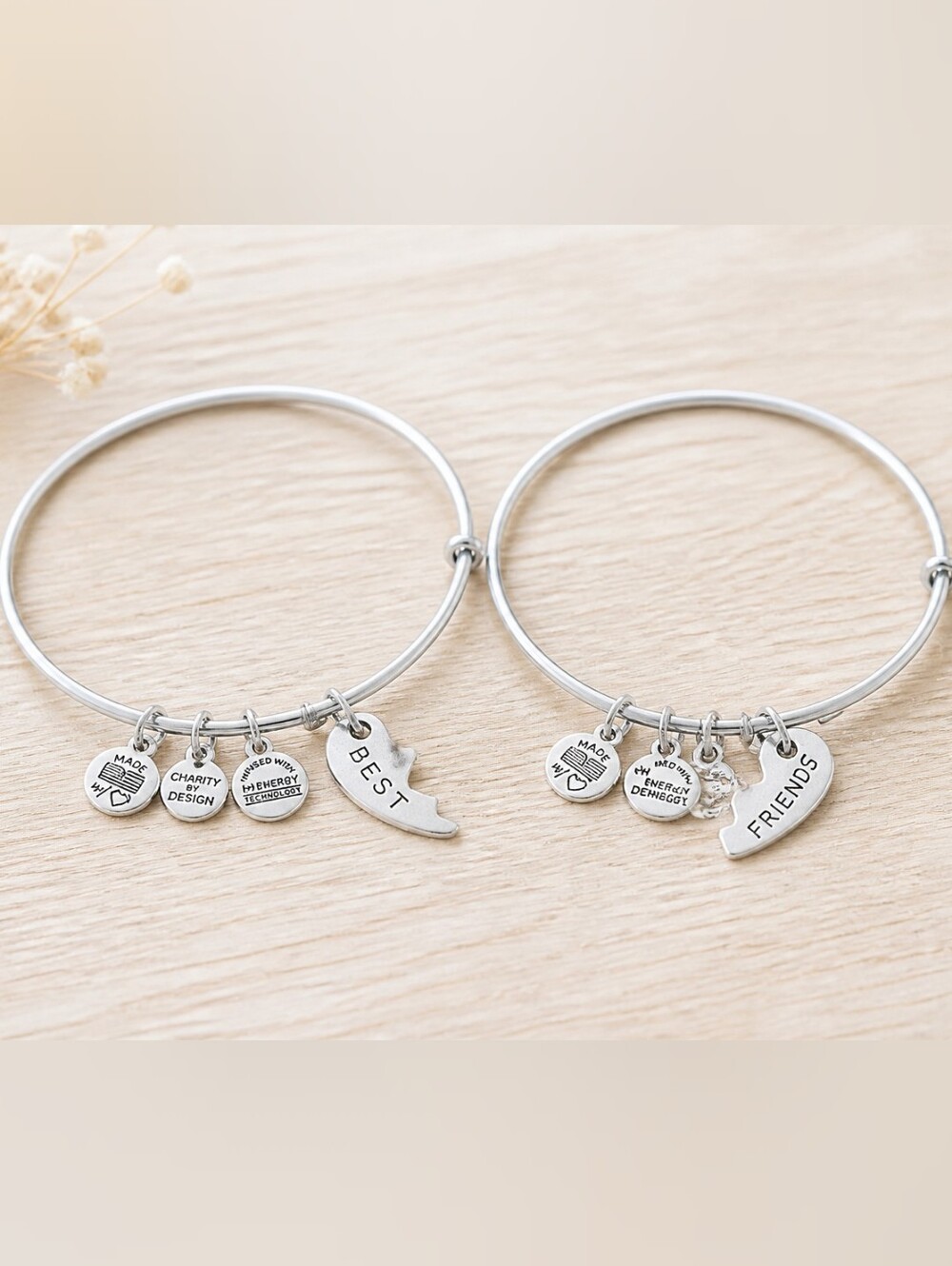 ALEX AND ANI Best Friends Charm Bracelet Set GUC